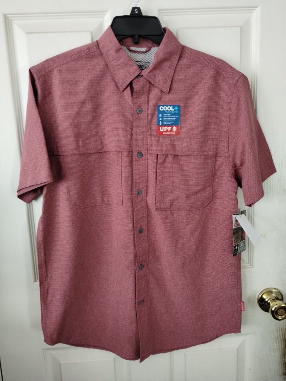 Columbia men's red heather casual shirt,size - small,NWT